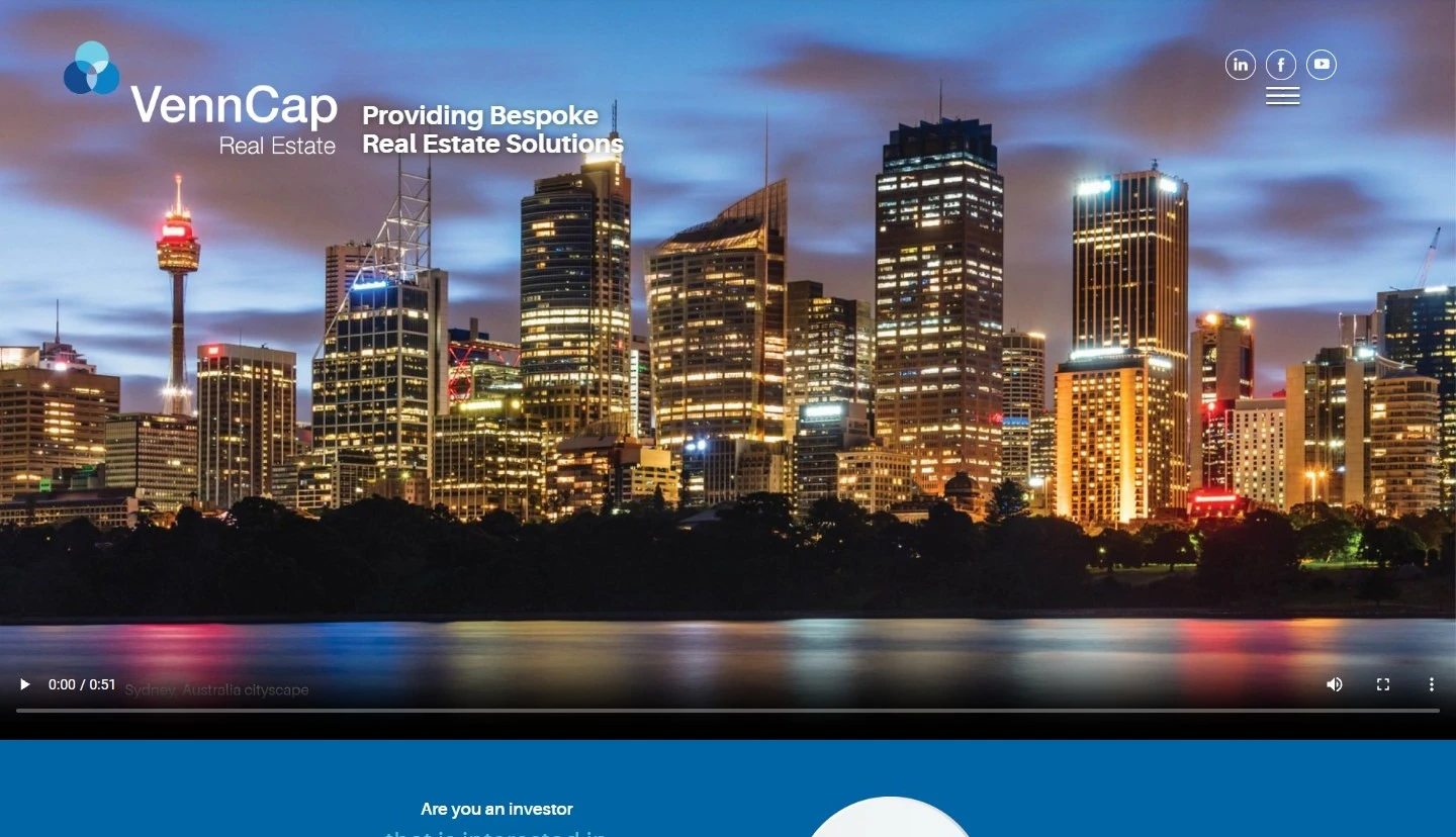VennCap Real Estate — before redesign